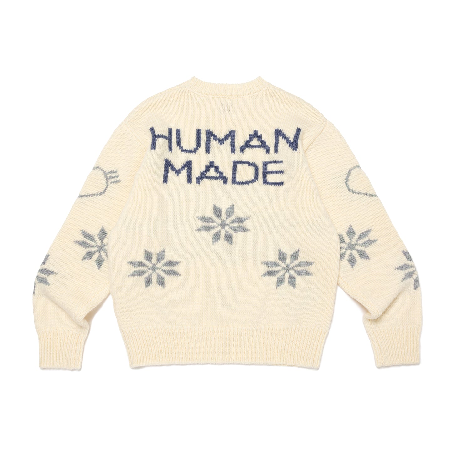 HUMAN MADE SNOWFLAKE KNIT SWEATER WH-B