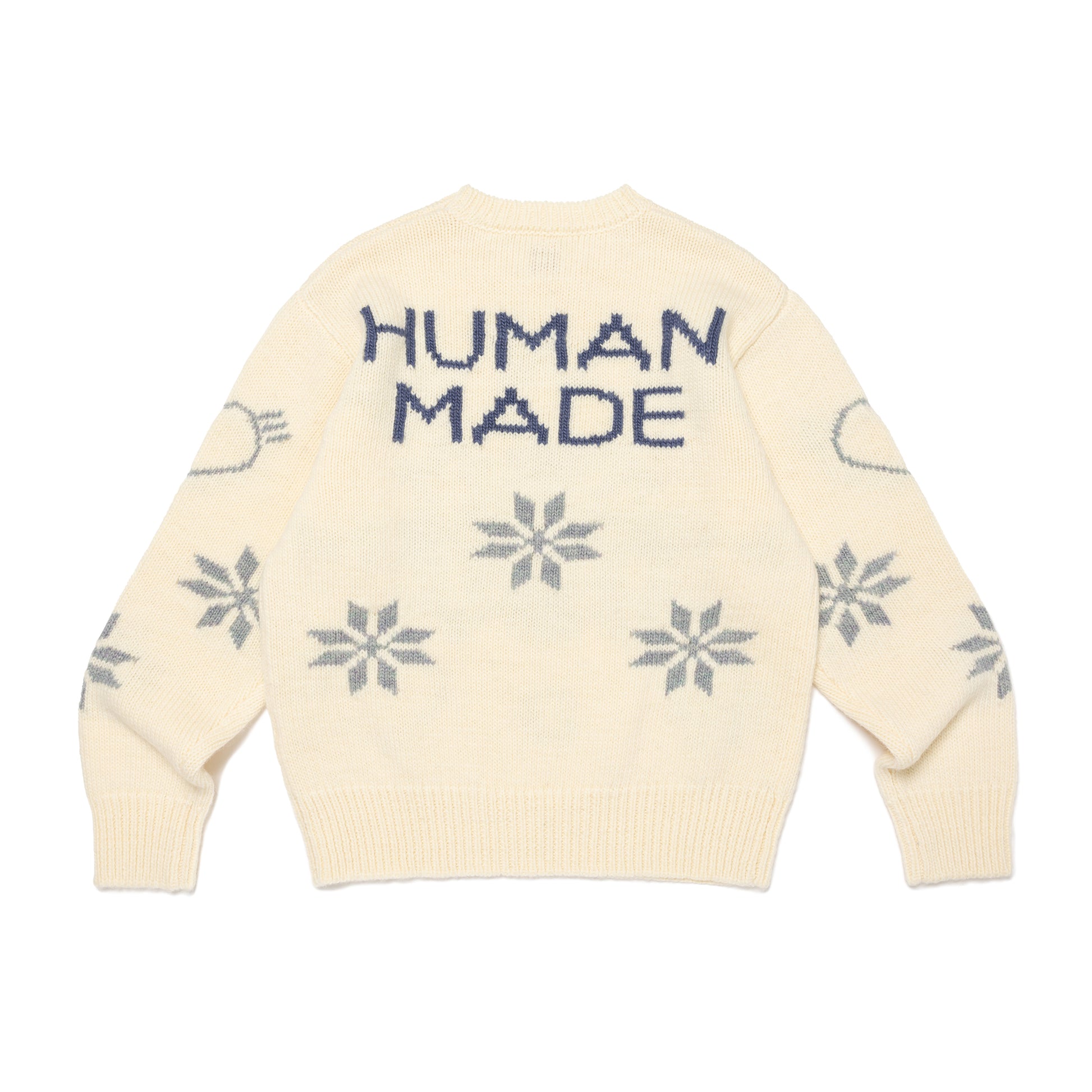 HUMAN MADE SNOWFLAKE KNIT SWEATER WH-B