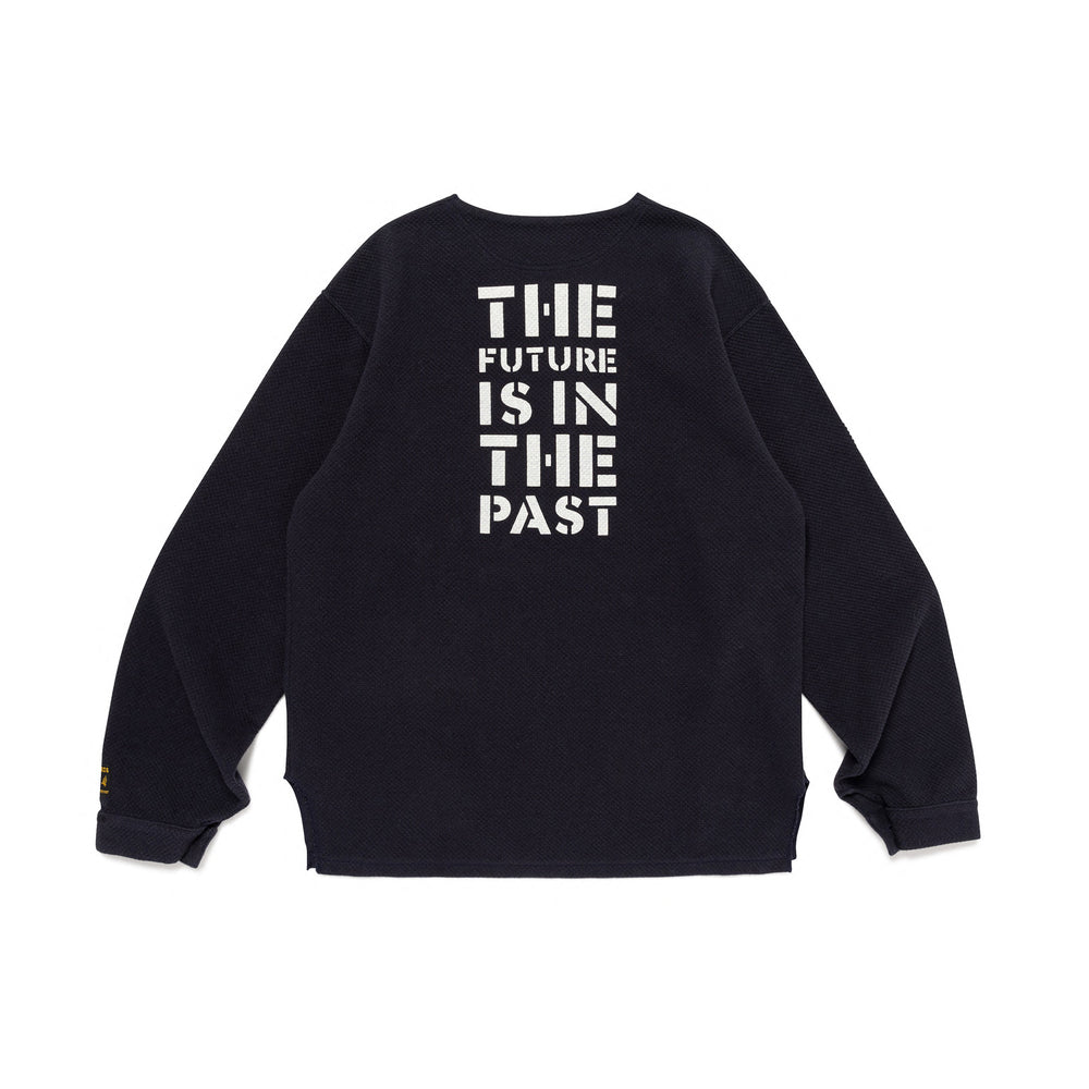 HUMAN MADE  HENLEY NECK L/S T-SHIRT NY-B