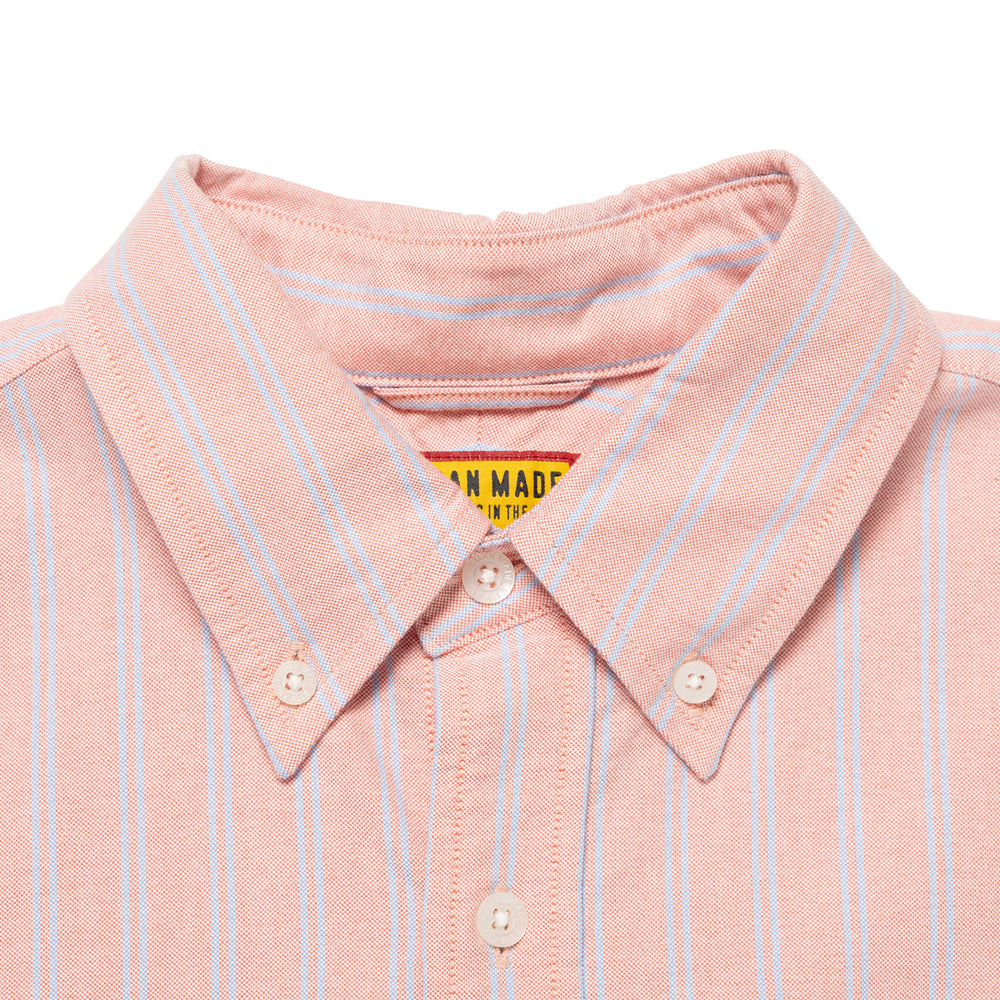 HUMAN MADE STRIPED OXFORD BD LS SHIRT RD-C