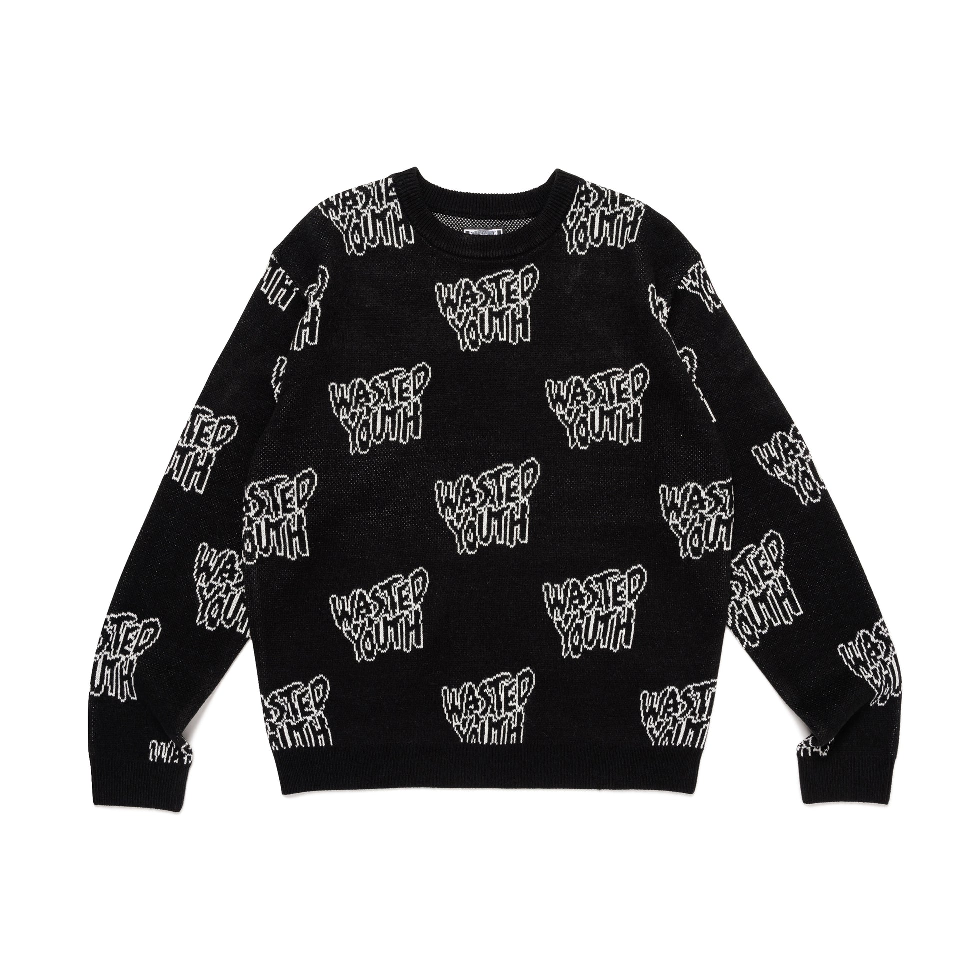 WASTED YOUTH KNIT SWEATER BK-A