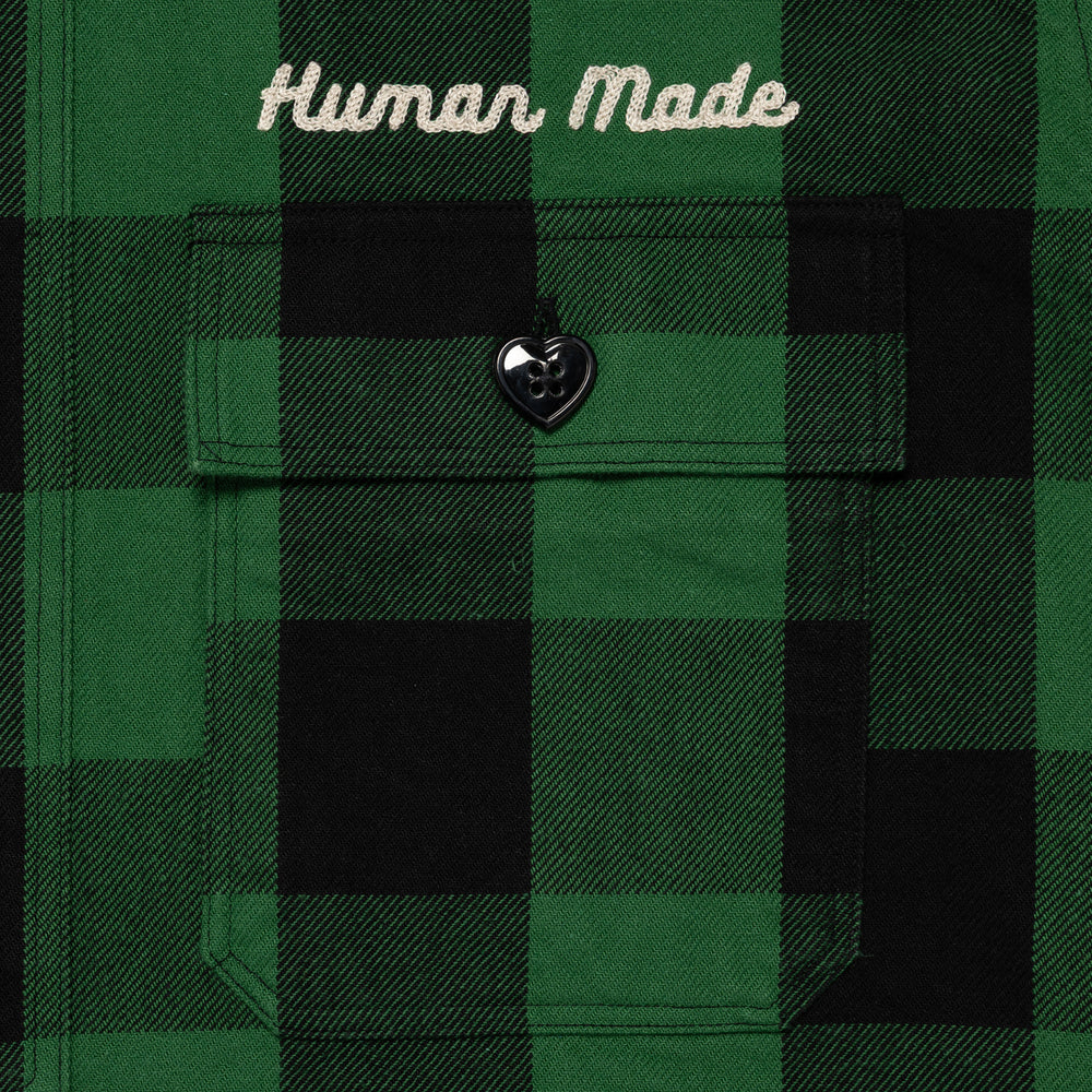 HUMAN MADE HM31-SH-009 CHECK HALF-ZIP SHIRT 2-D