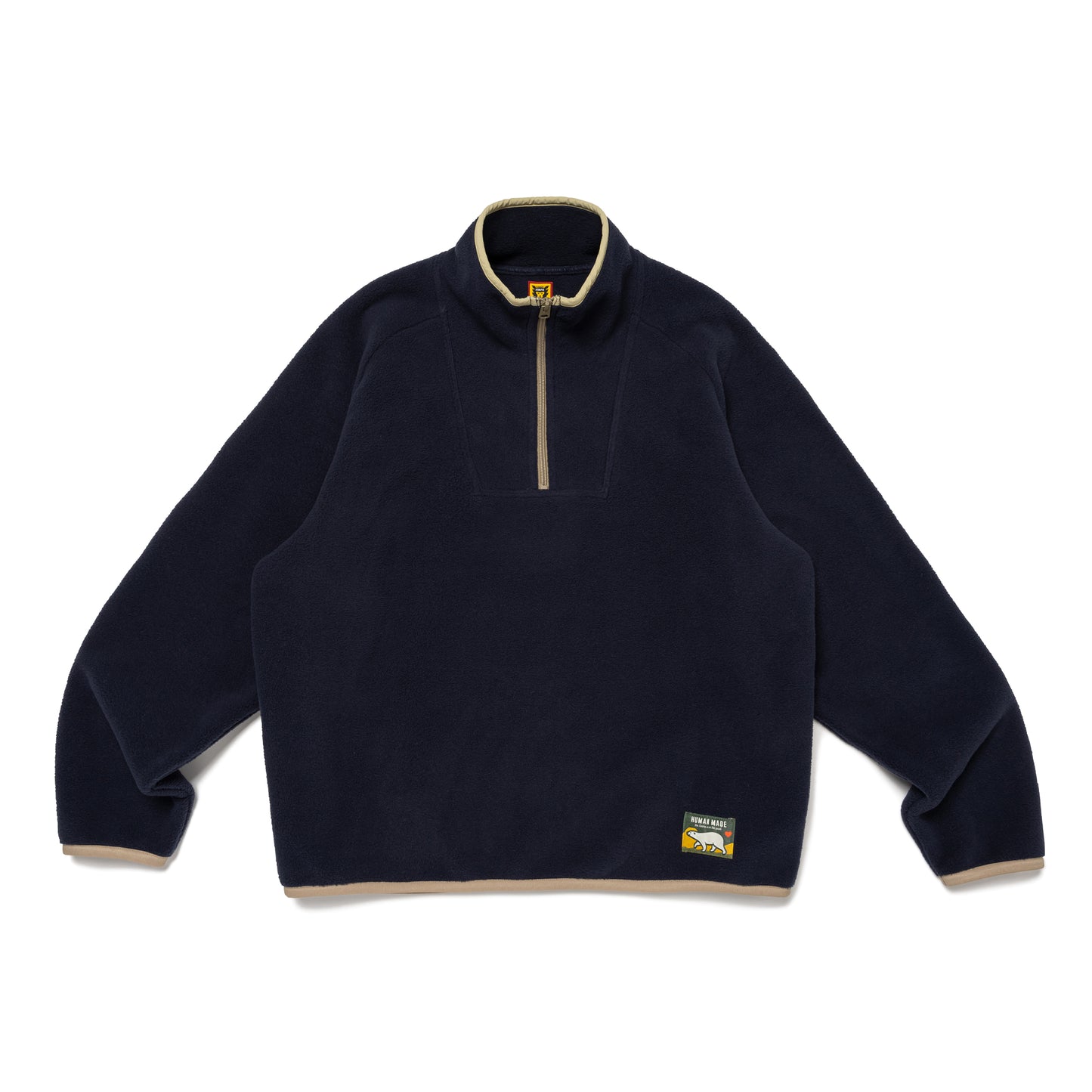 HUMAN MADE FLEECE HALF ZIP PULLOVER 1-A