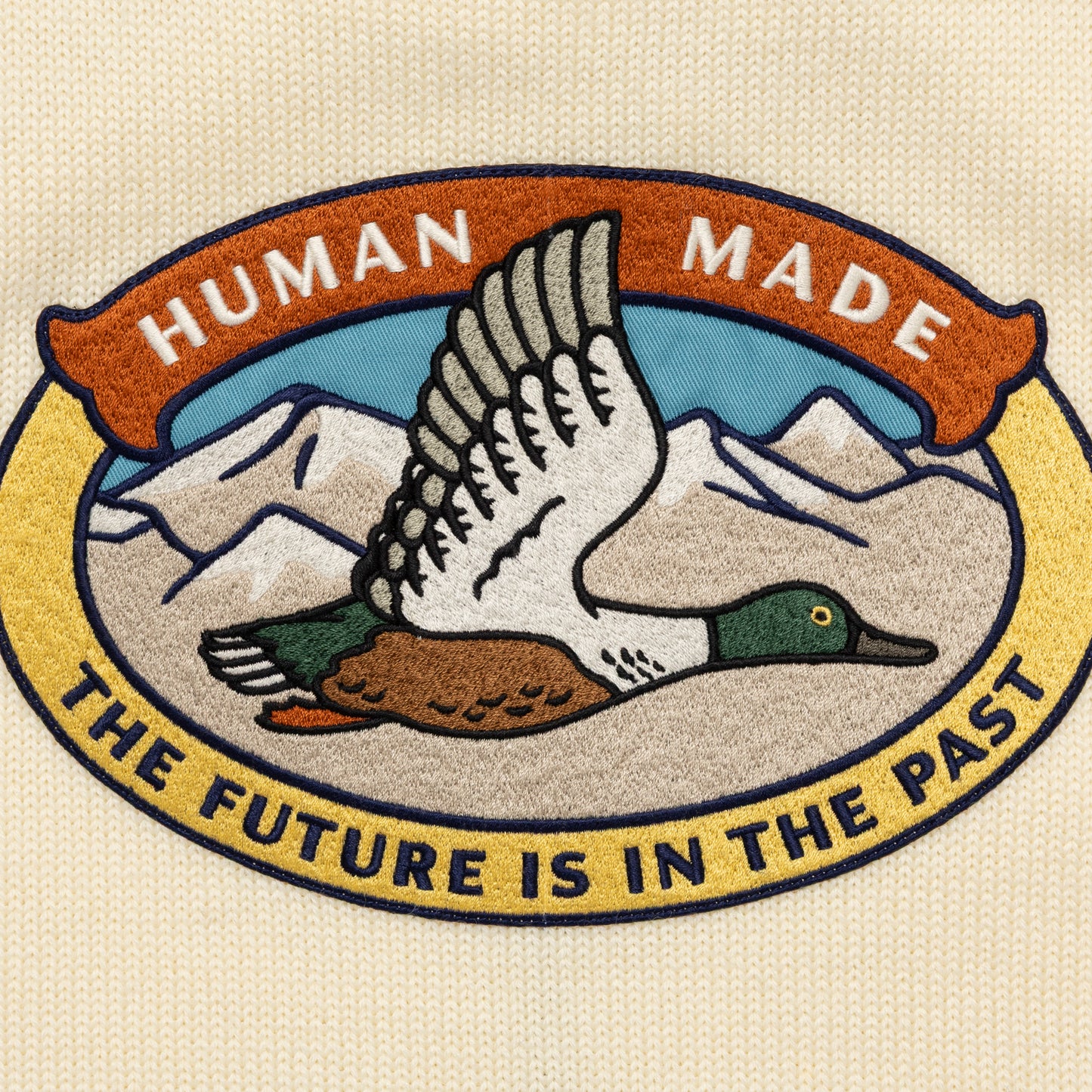 HUMAN MADE  ZIP-UP KNIT CARDIGAN WH-F