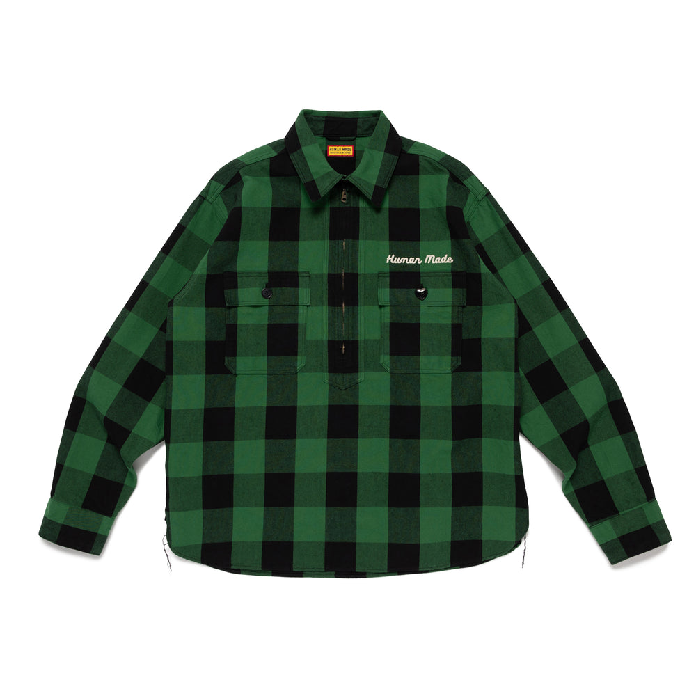 HUMAN MADE HM31-SH-009 CHECK HALF-ZIP SHIRT 2-A