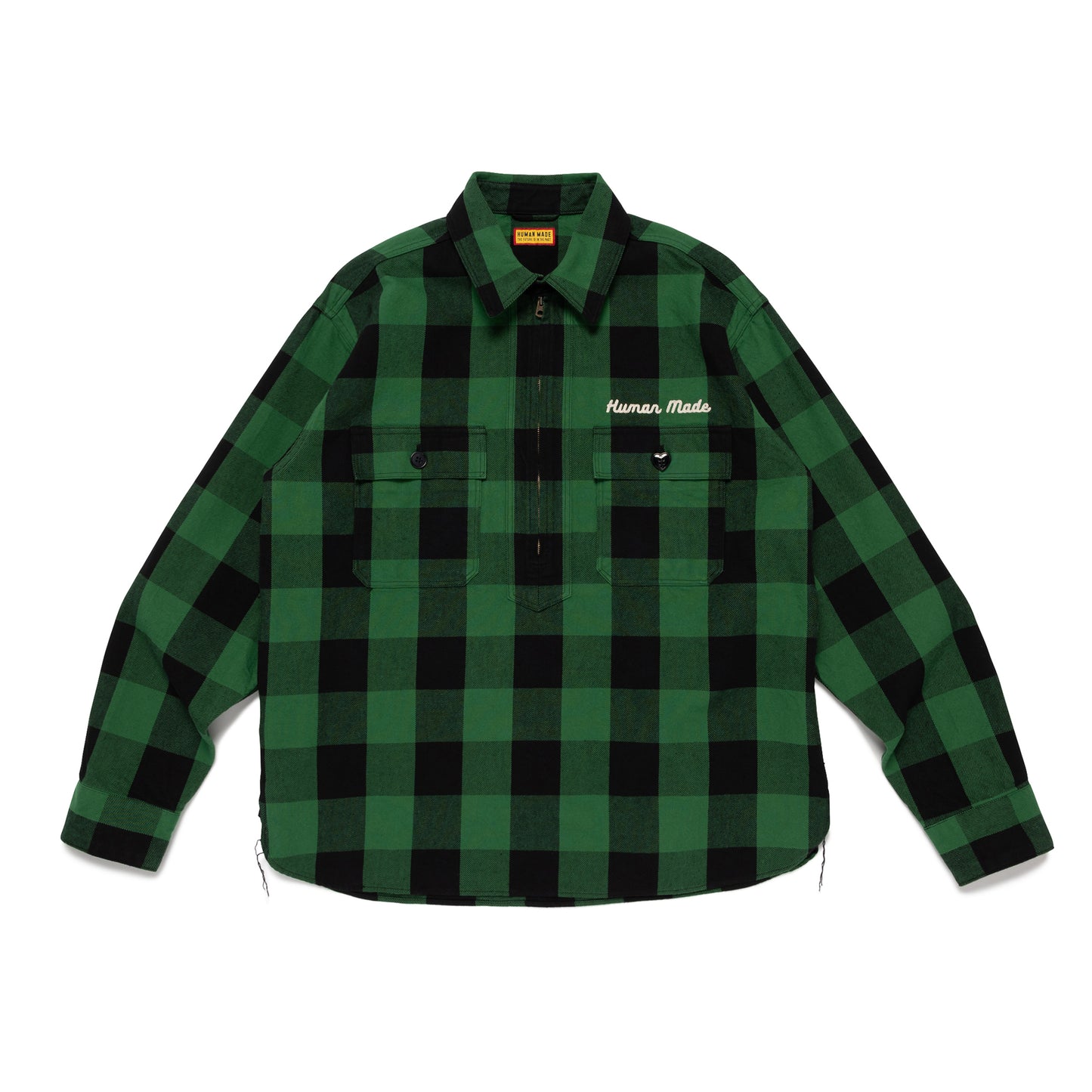HUMAN MADE HM31-SH-009 CHECK HALF-ZIP SHIRT 2-A