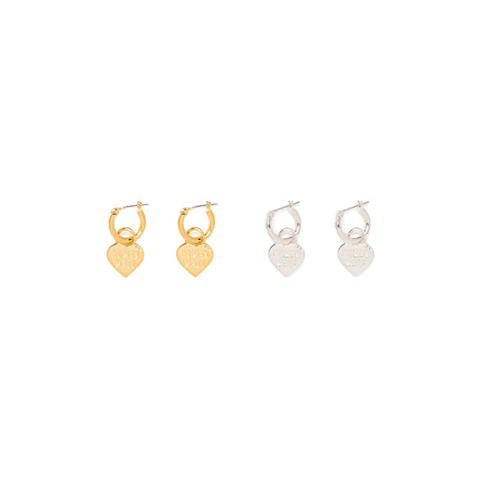 HUMAN MADE HEART SILVER EARRINGS 1-A