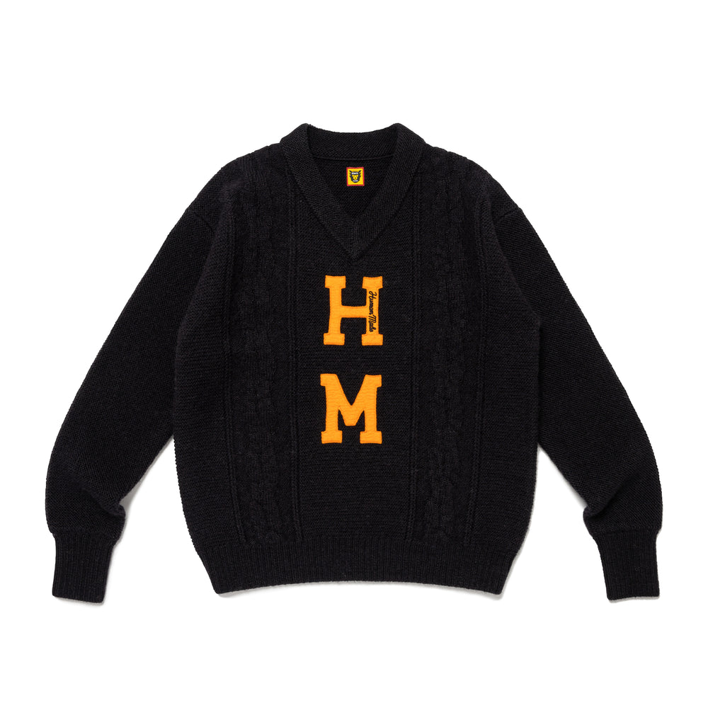 HUMAN MADE V-NECK KNIT SWEATER BK-A