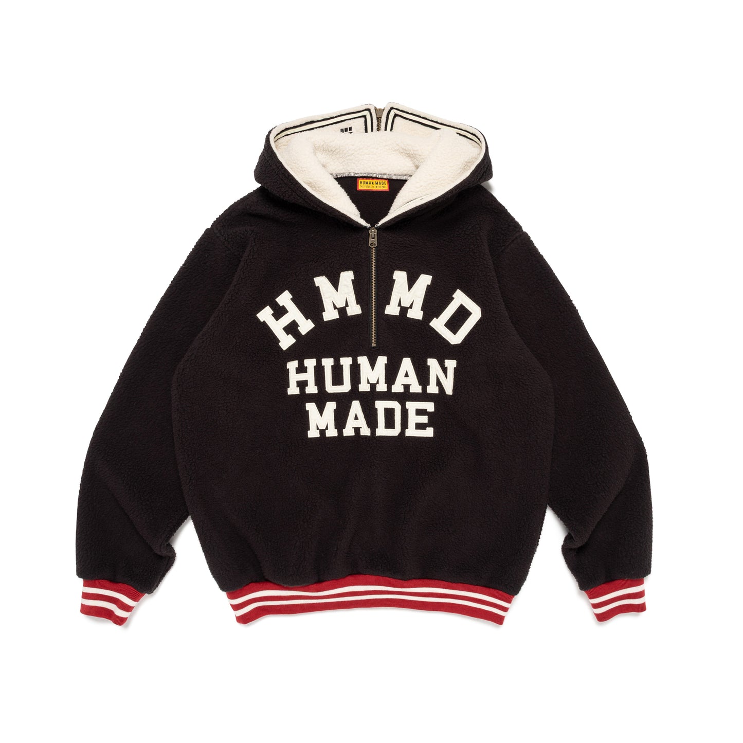 HUMAN MADE HALF-ZIP FLEECE PULLOVER BK-A