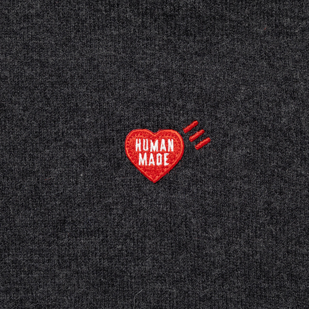 HUMAN MADE HEART BADGE KNIT SWEATER GY-D