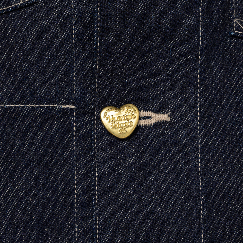 HUMAN MADE  DENIM COVERALL JACKET PAST IN -D