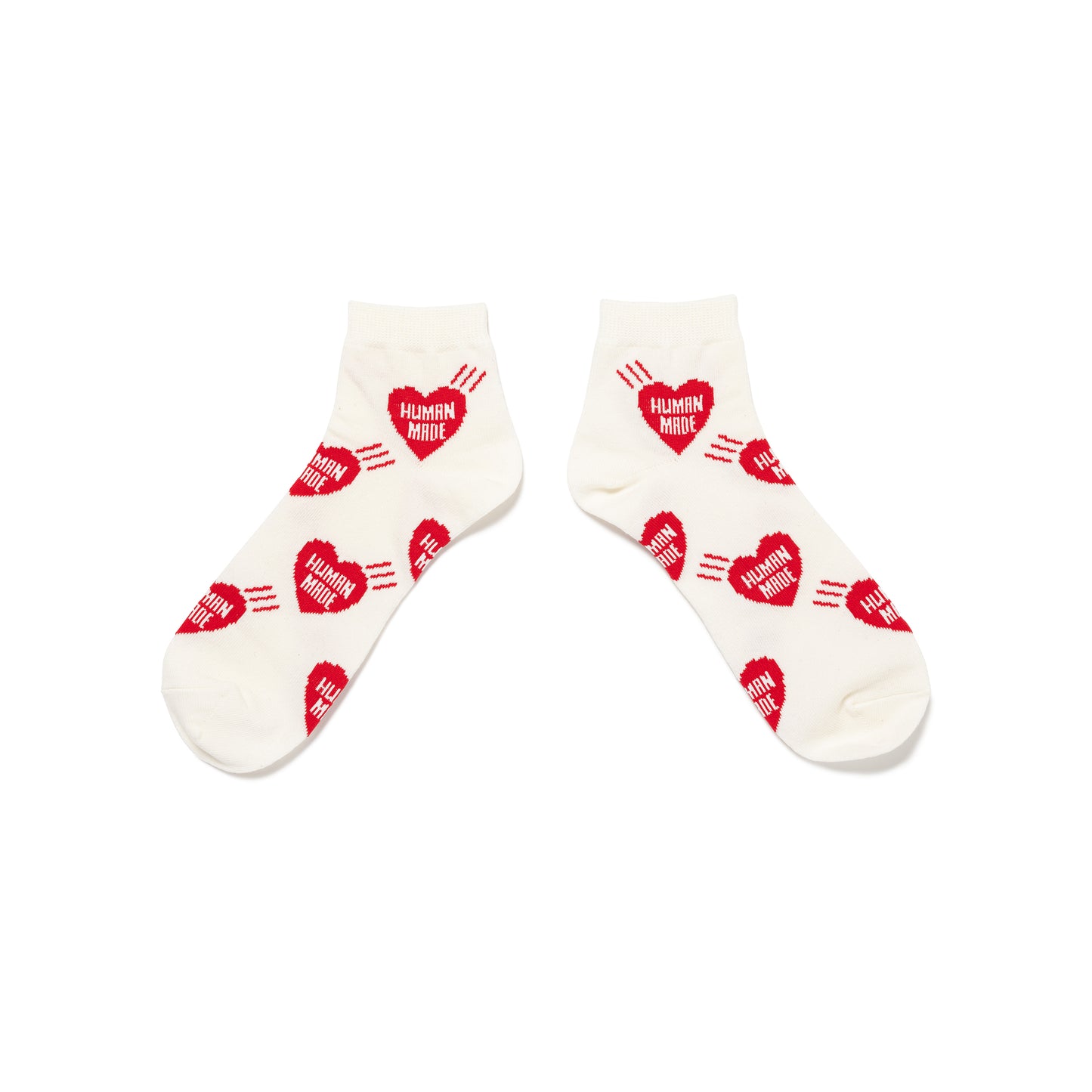 HUMAN MADE SHORT HEART PATTERN SOCKS 3-B