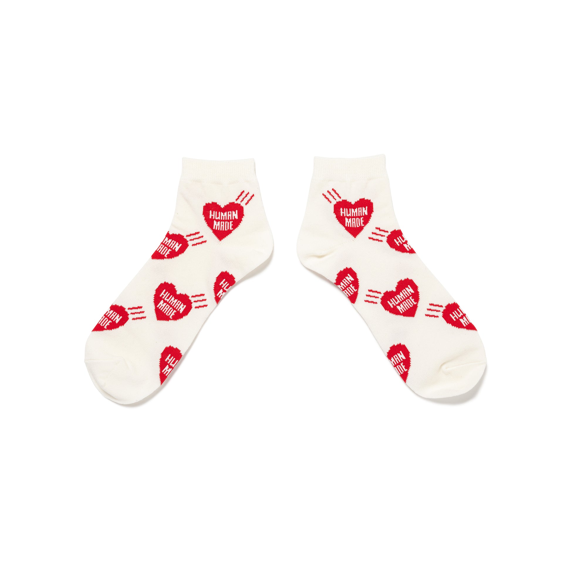 HUMAN MADE SHORT HEART PATTERN SOCKS 3-B