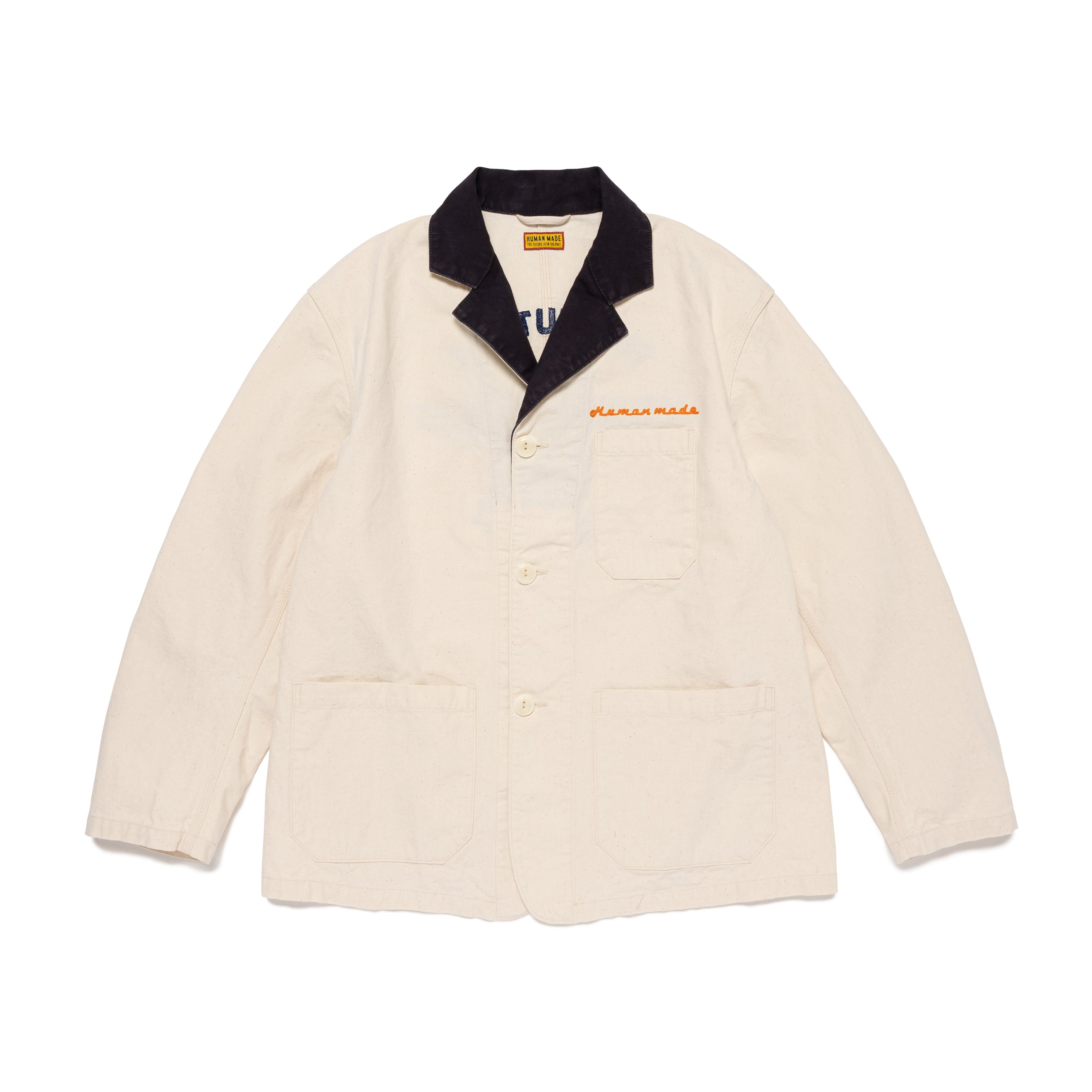 HUMAN MADE クリーム色ジャケット HUMAN MADE】【ヒューマンメイド】【チェーン刺繍2ndタイプ