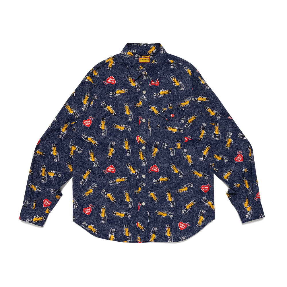HUMAN MADE MR.PEANUT PRINTED SHIRT NY-A