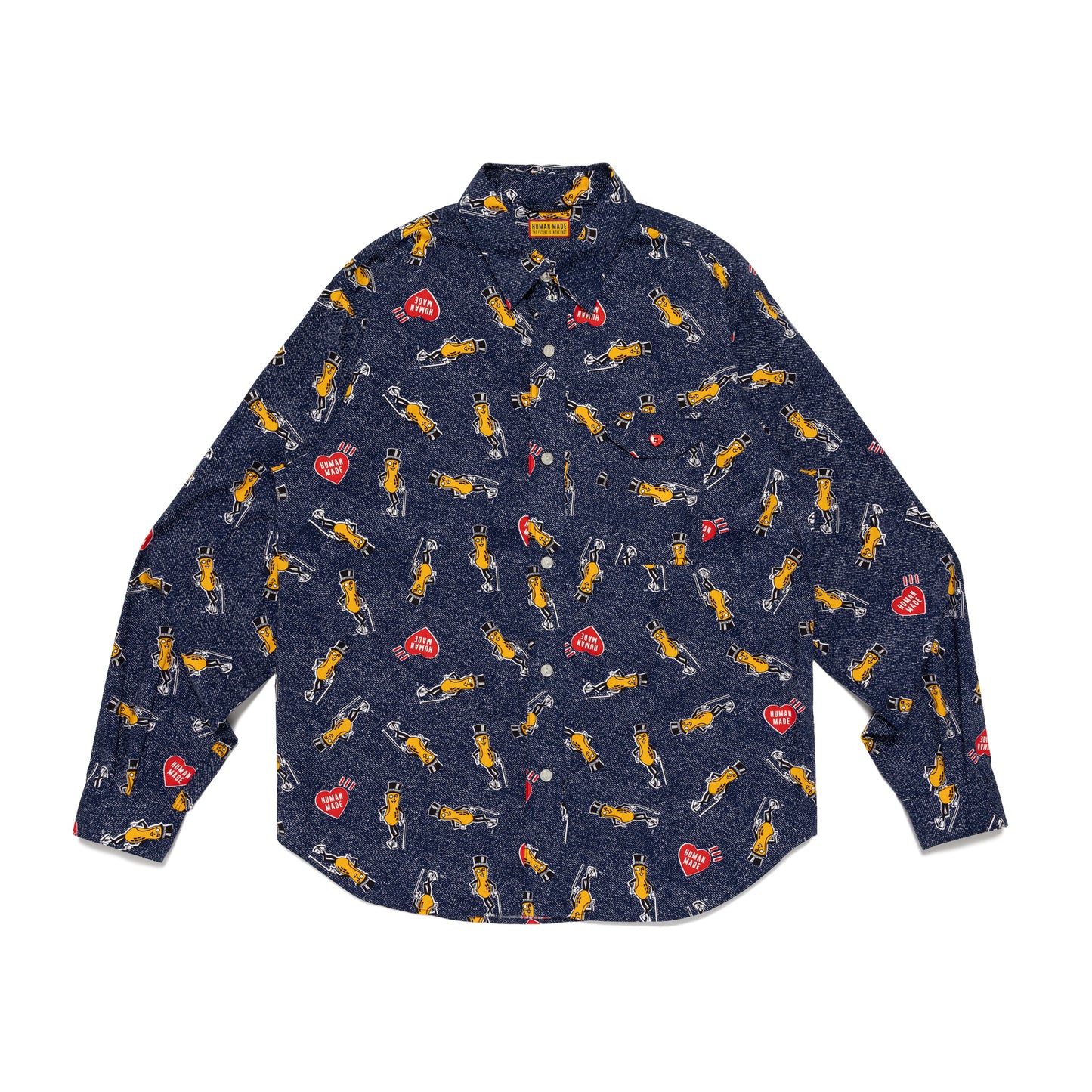 HUMAN MADE MR.PEANUT PRINTED SHIRT NY-A