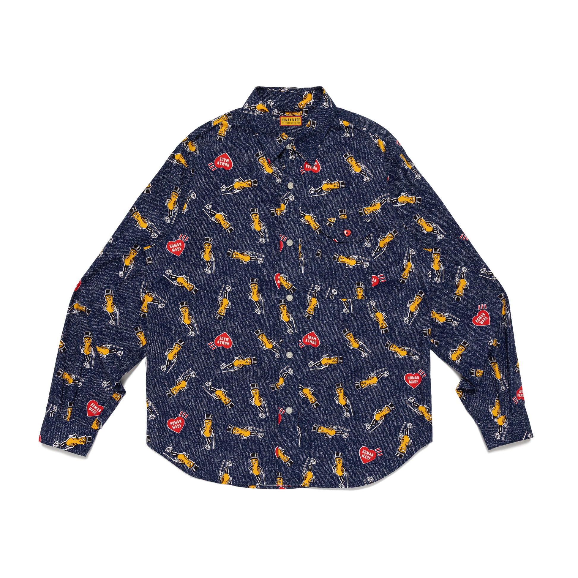 HUMAN MADE MR.PEANUT PRINTED SHIRT NY-A