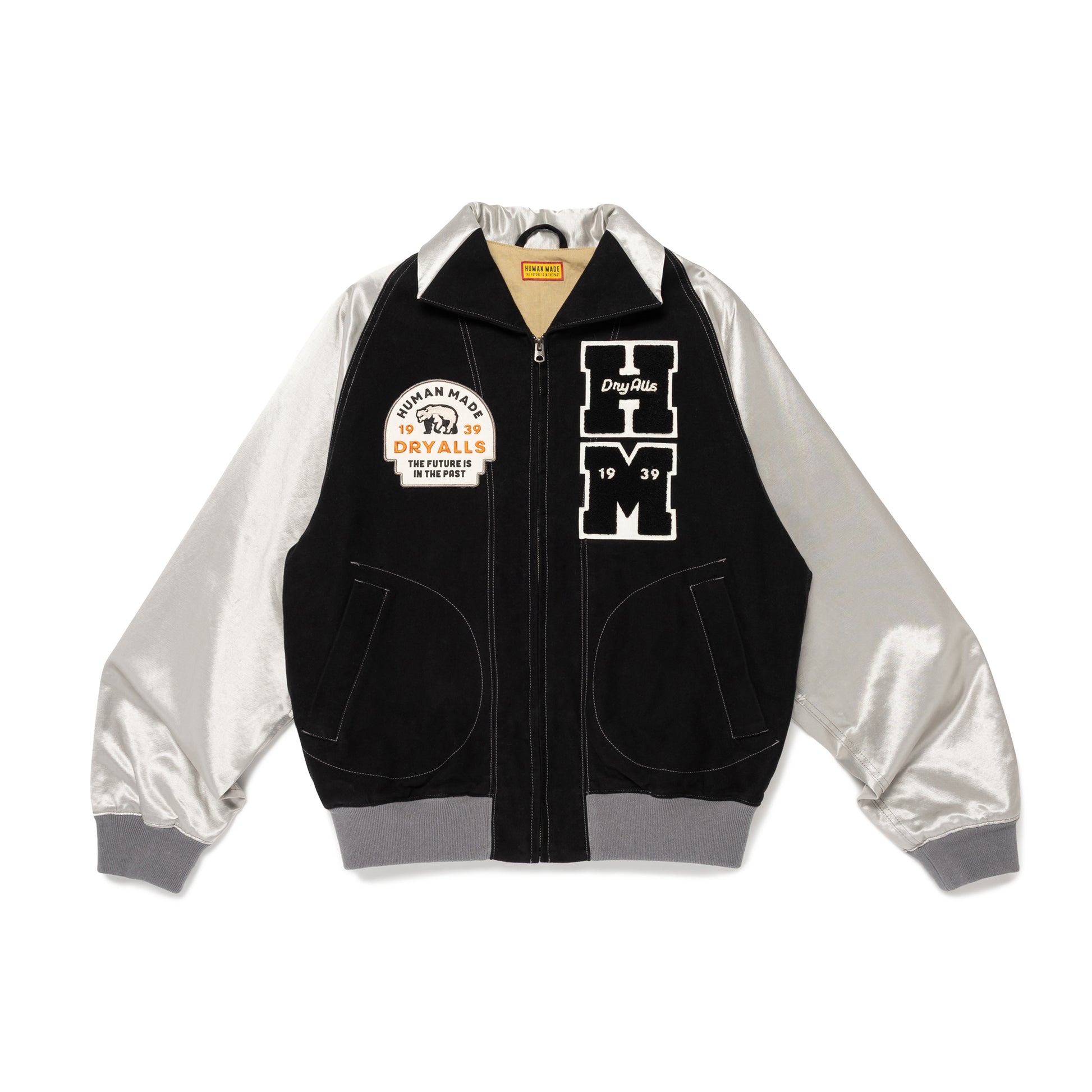 HUMAN MADE SATIN VARSITY JACKET BK-A