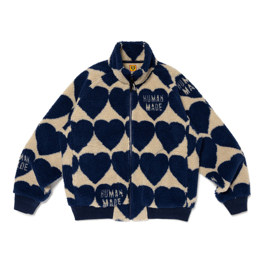 HUMAN MADE HEART FLEECE JACKET BL-A