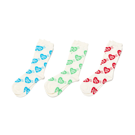 HUMAN MADE HEART PATTERN SOCKS 1-A