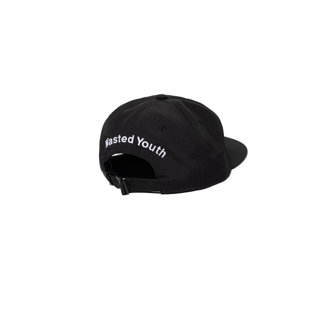 WASTED YOUTH NYLON 6 PANEL CAP BK-B