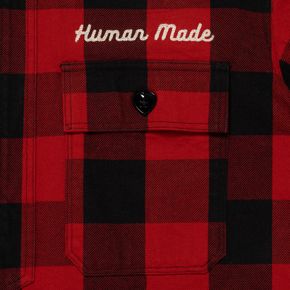 HUMAN MADE HM31-SH-009 CHECK HALF-ZIP SHIRT 3-D