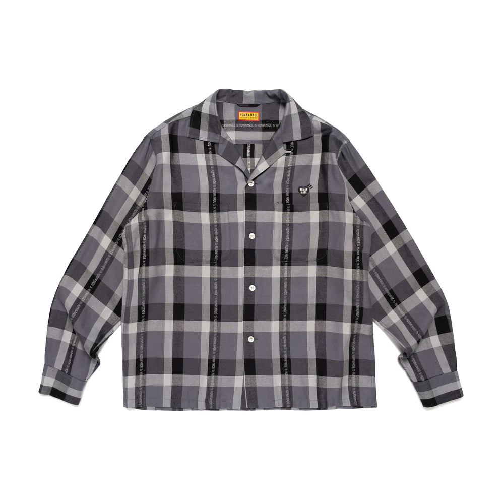 HUMAN MADE OPEN COLLAR CHECK SHIRT BK-A