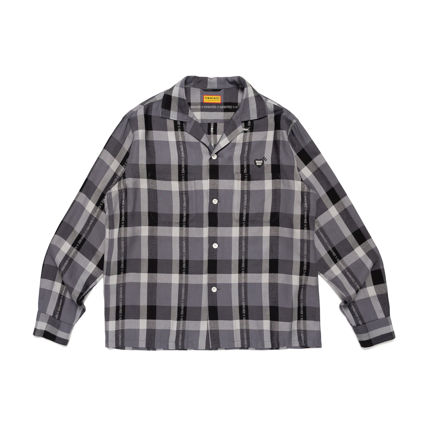 HUMAN MADE OPEN COLLAR CHECK SHIRT BK-A