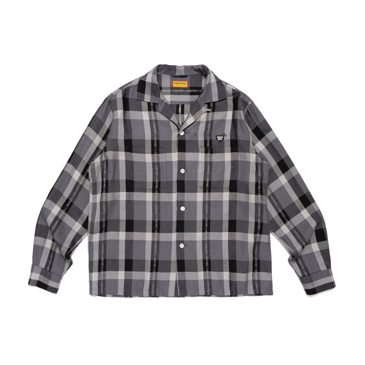 HUMAN MADE OPEN COLLAR CHECK SHIRT BK-A