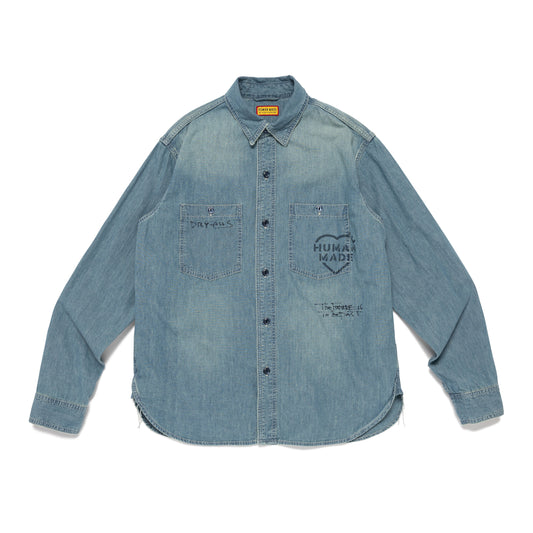 HUMAN MADE MILITARY CHAMBRAY SHIRT BL-A