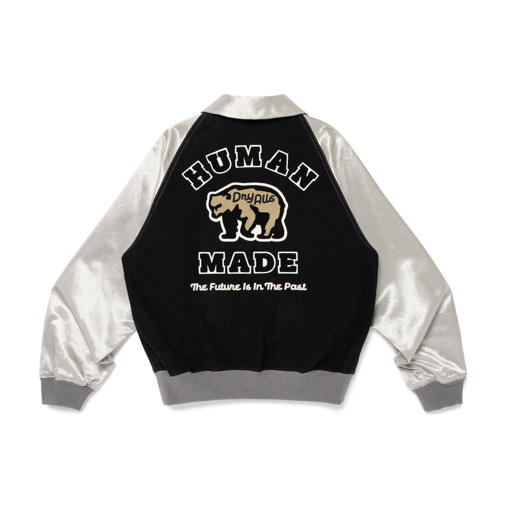HUMAN MADE SATIN VARSITY JACKET BK-B