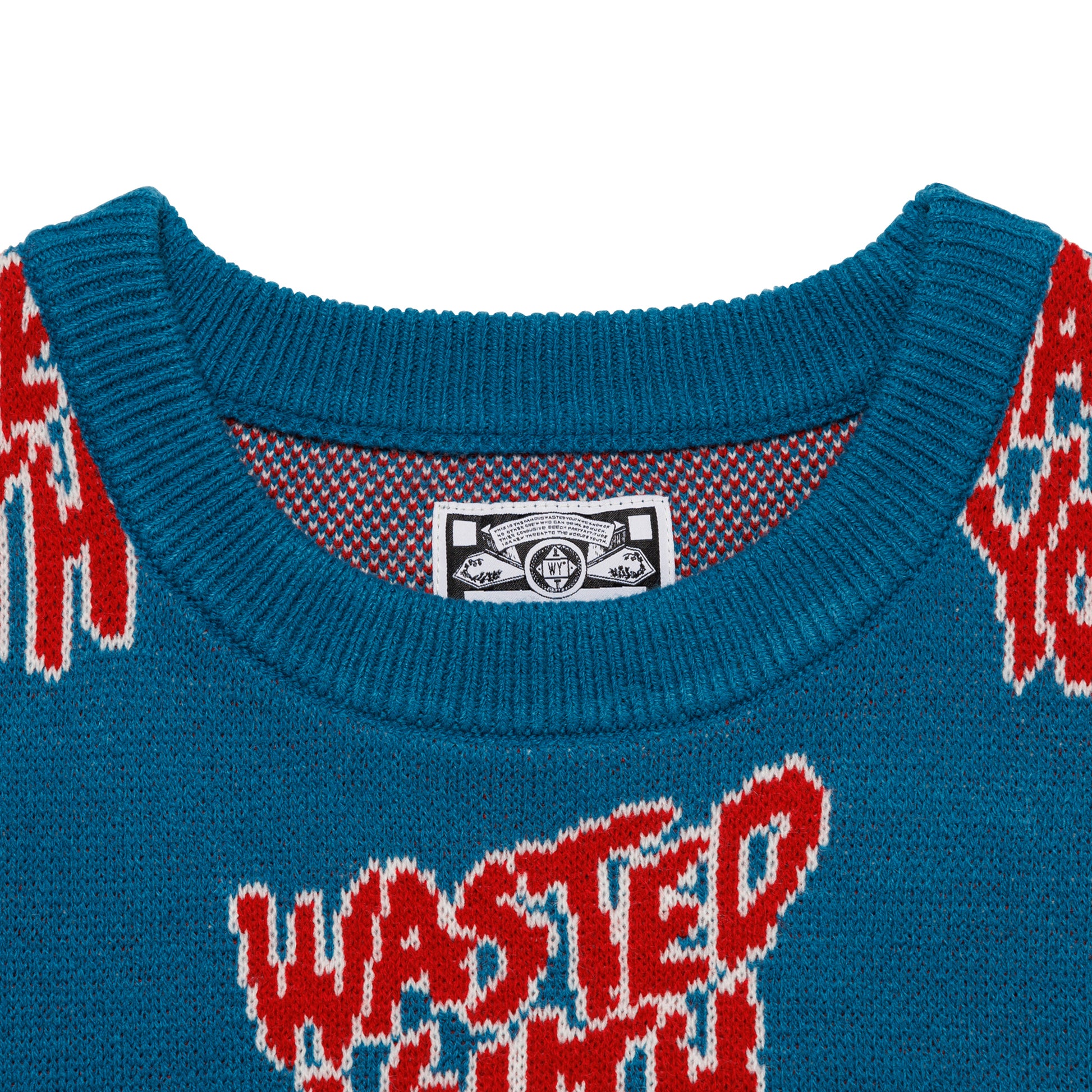 WASTED YOUTH KNIT SWEATER BL-C