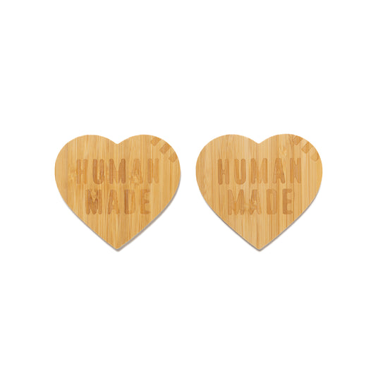 HUMAN MADE HEART BAMBOO COASTER SET 2P BG-A