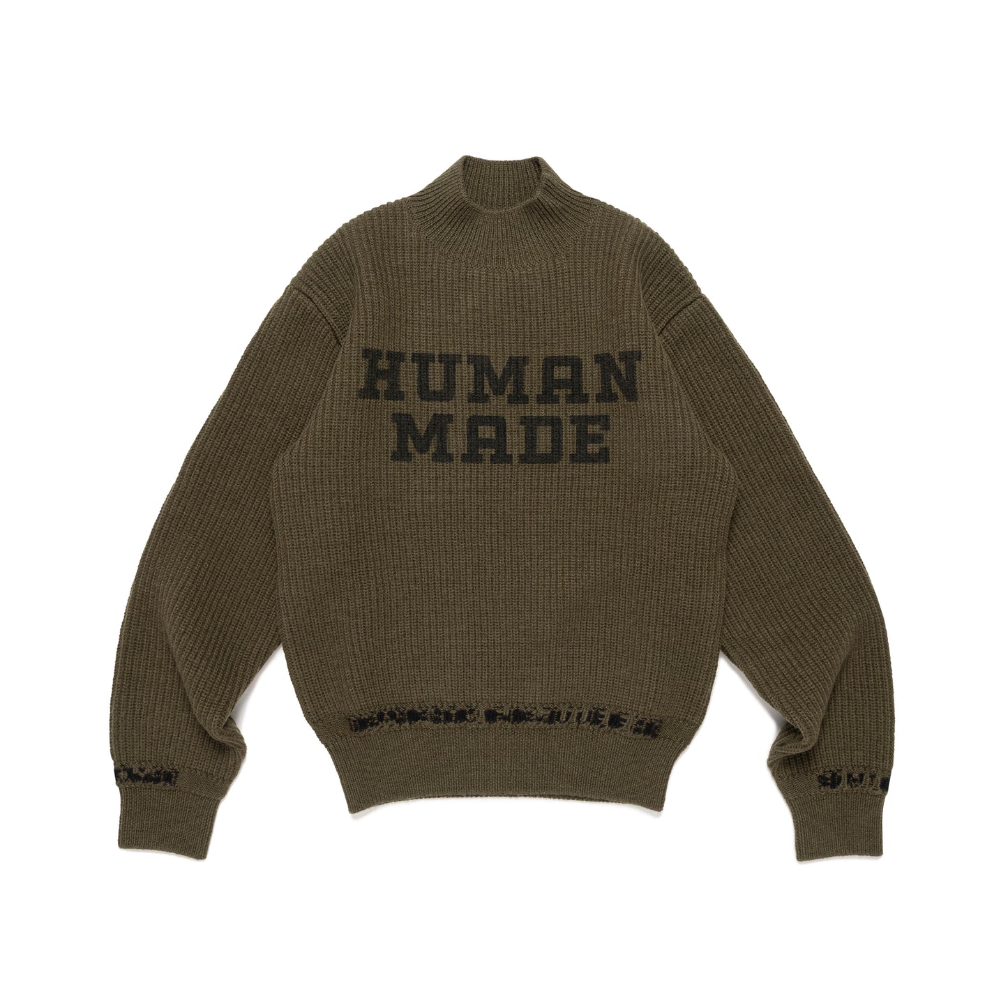HUMAN MADE  MOC NECK KNIT SWEATER OD-A