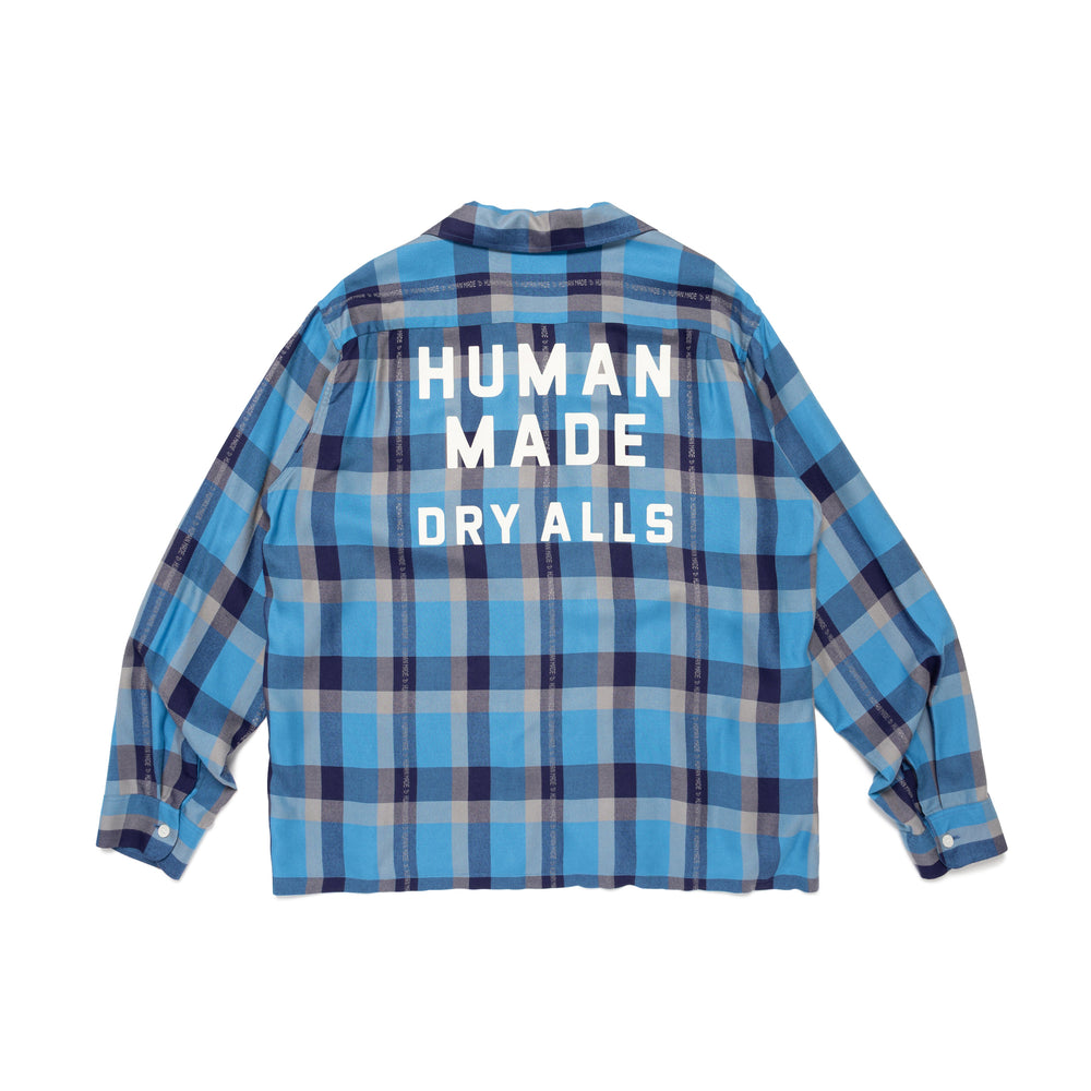 HUMAN MADE OPEN COLLAR CHECK SHIRT BL-B