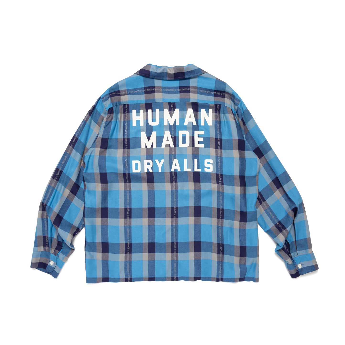 HUMAN MADE OPEN COLLAR CHECK SHIRT BL-B