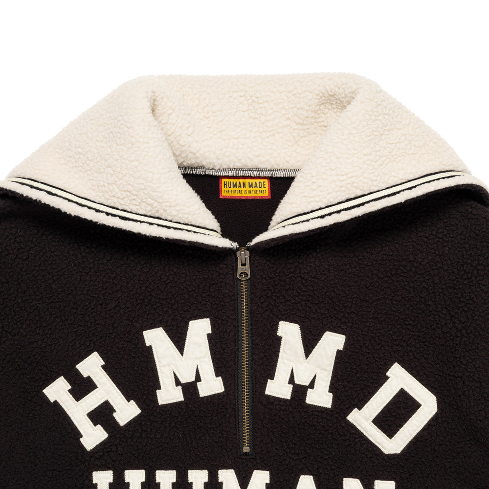 HUMAN MADE HALF-ZIP FLEECE PULLOVER BK-C