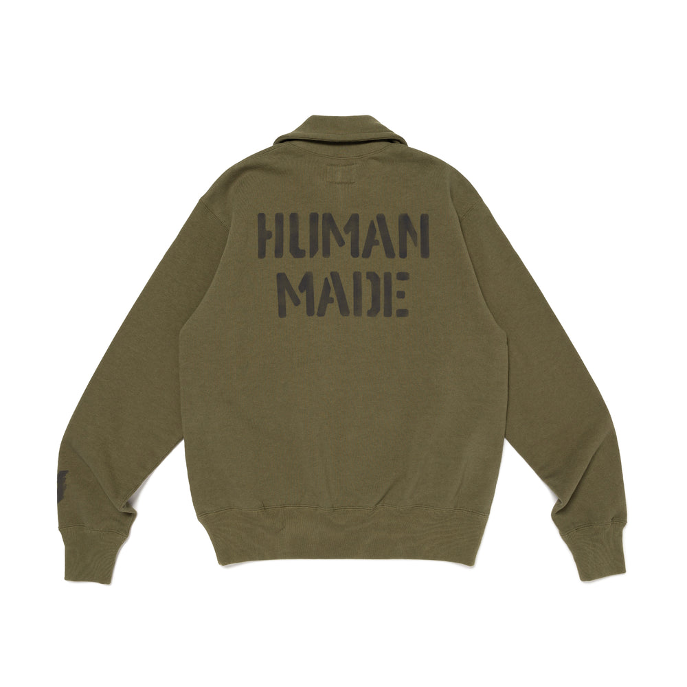 HUMAN MADE HALF-ZIP SWEATSHIRT 2-B