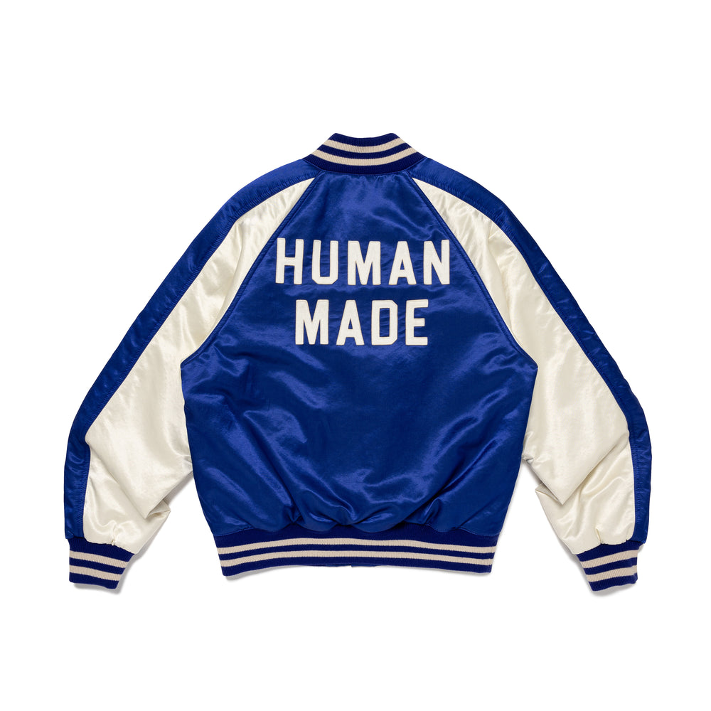 HUMAN MADE SATIN VARSITY JACKET BL-B