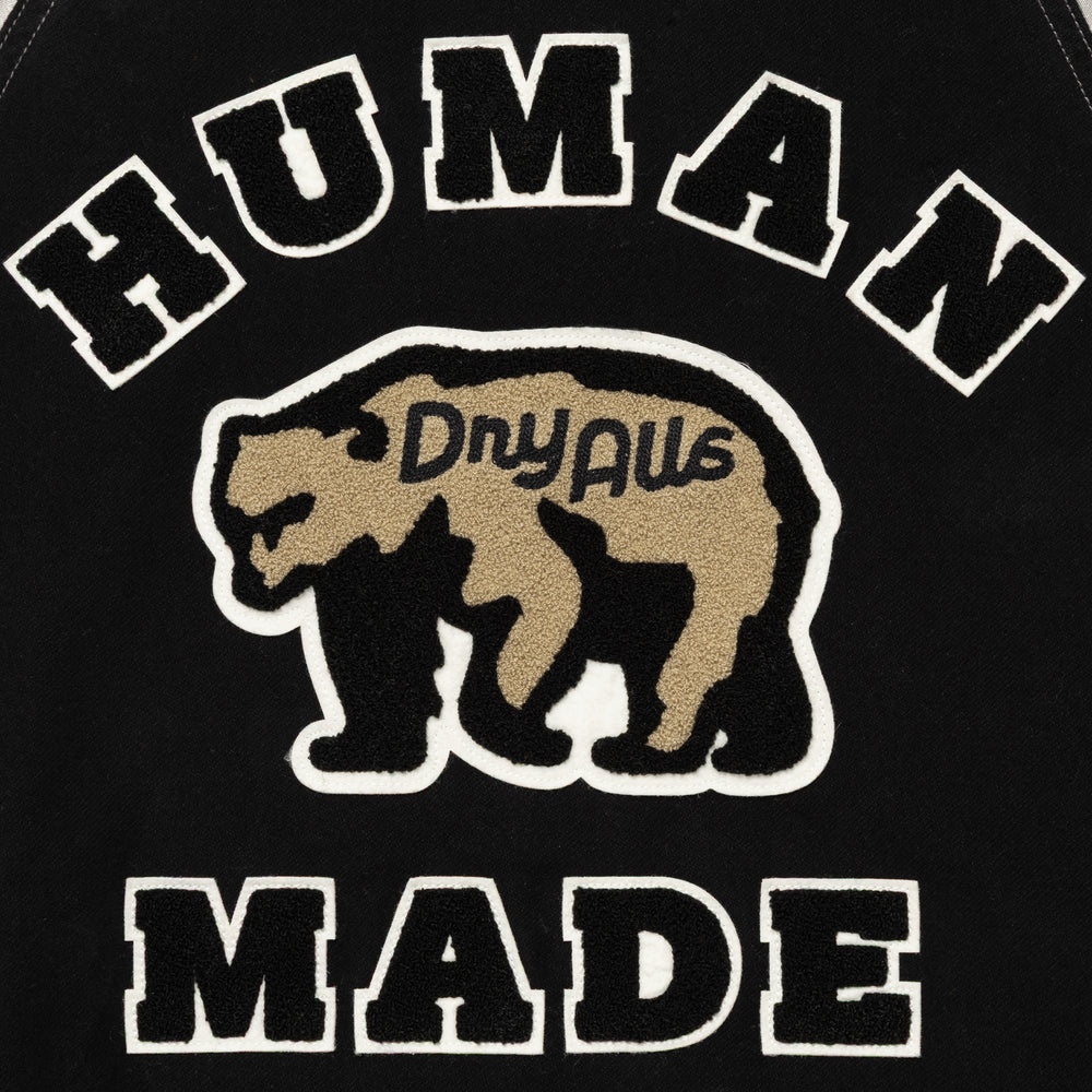 HUMAN MADE SATIN VARSITY JACKET BK-E
