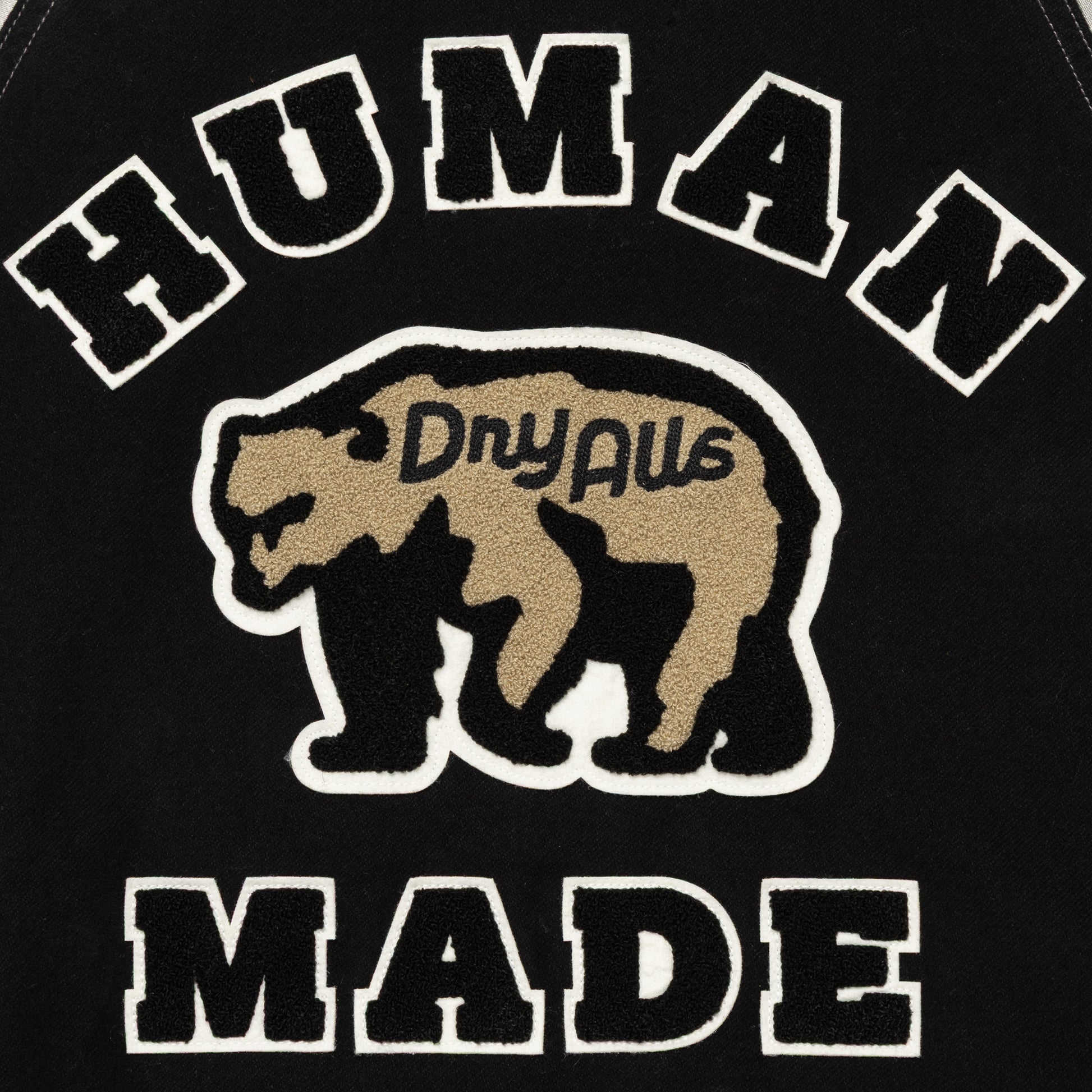 HUMAN MADE SATIN VARSITY JACKET BK-E