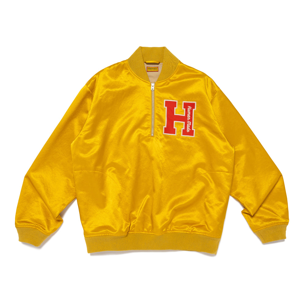 HUMAN MADE SATIN HALF-ZIP SHIRT YE-A