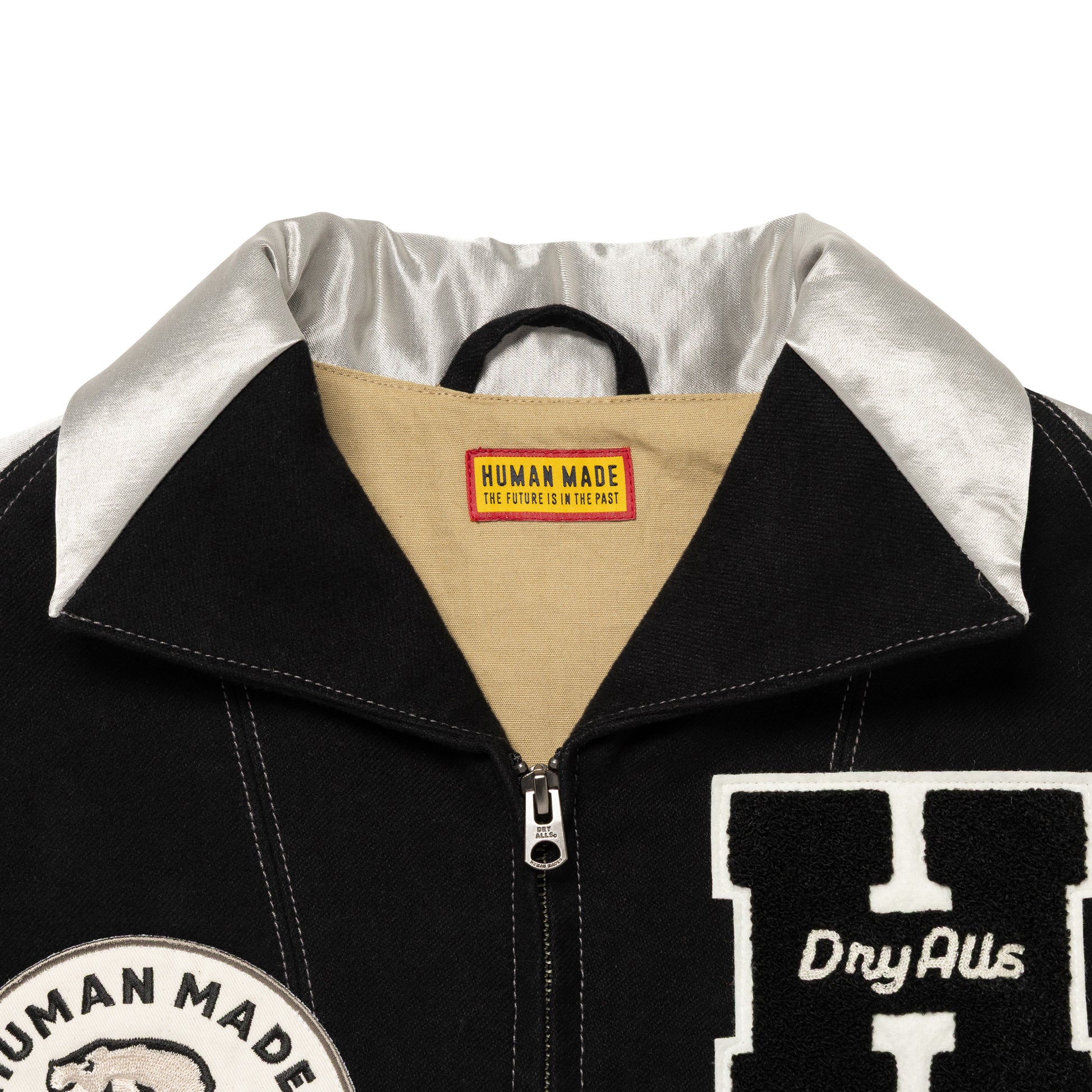 HUMAN MADE SATIN VARSITY JACKET BK-C