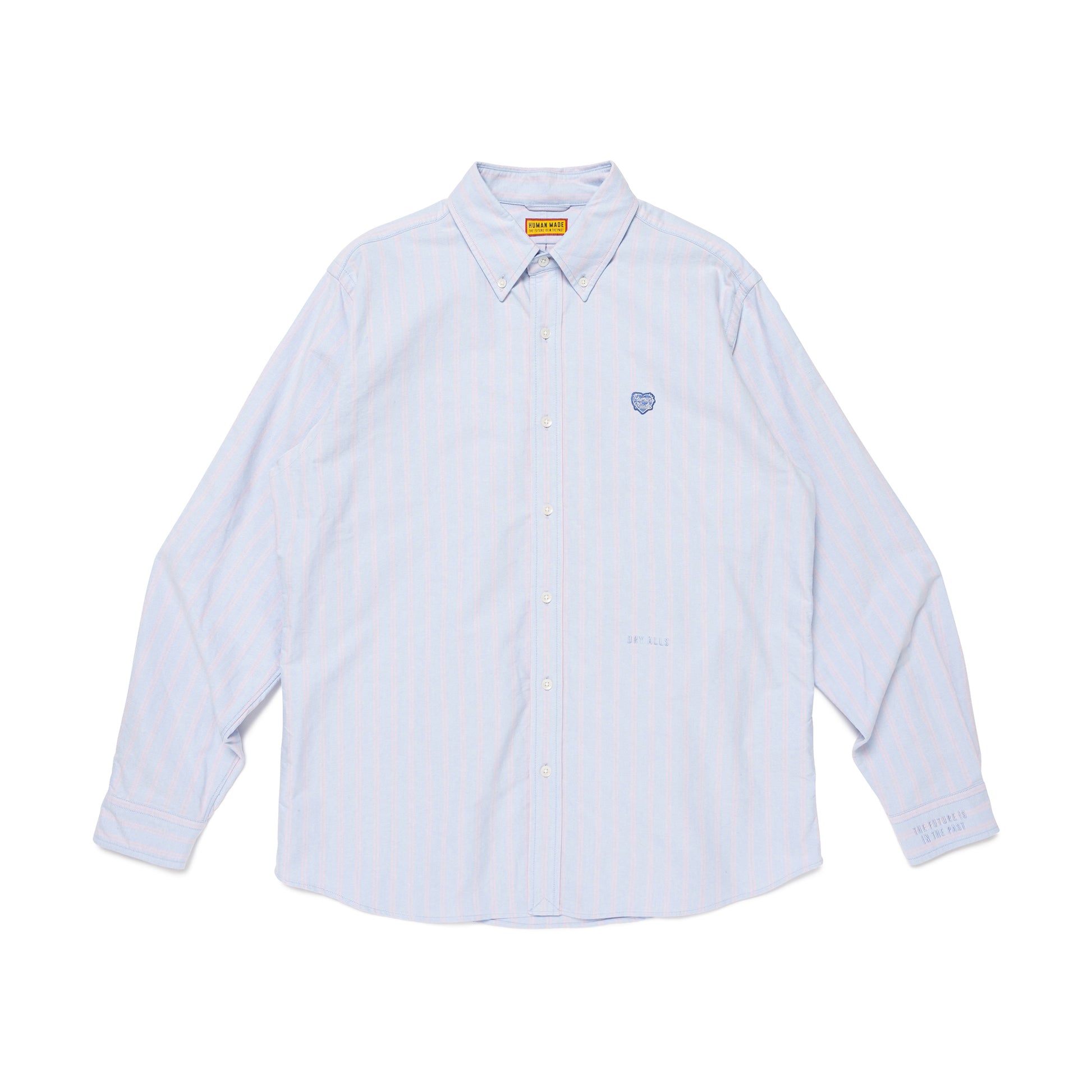 HUMAN MADE STRIPED OXFORD BD LS SHIRT BL-A