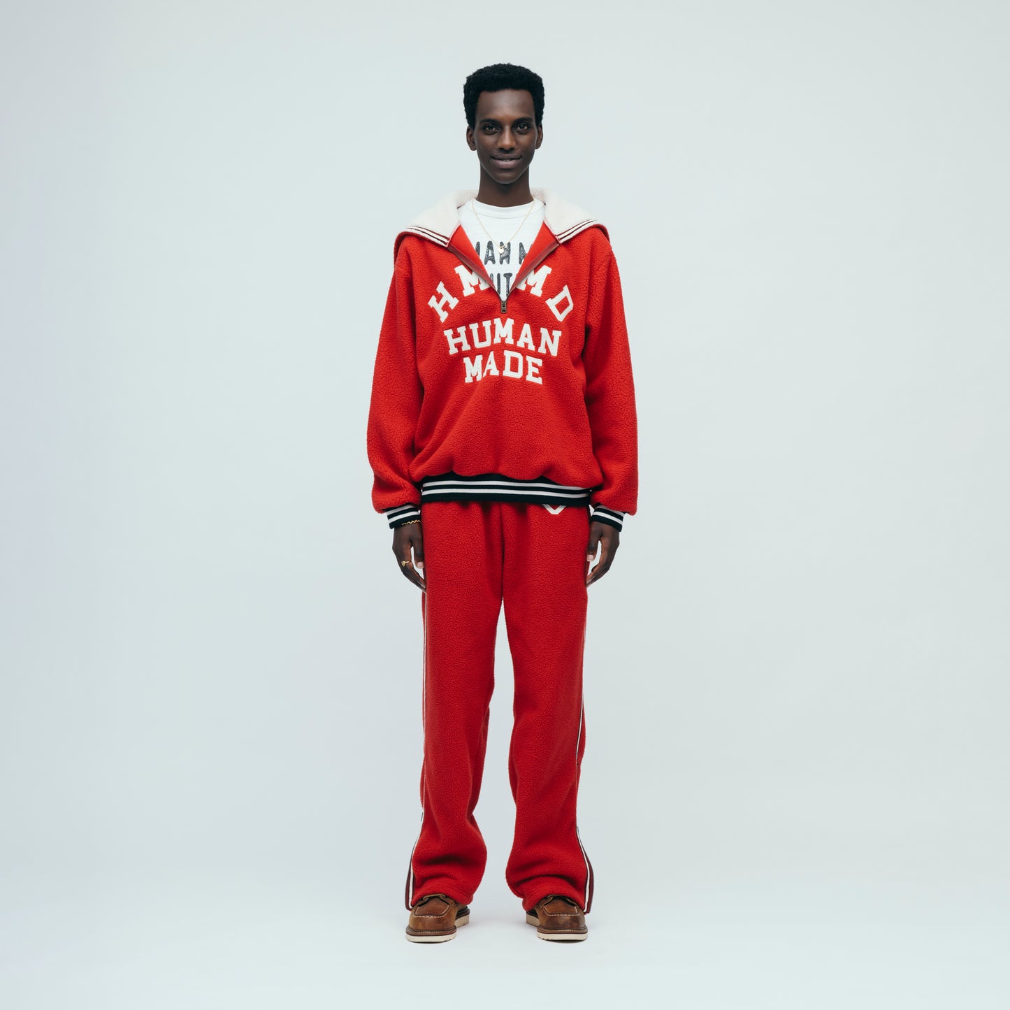 HUMAN MADE HALF-ZIP FLEECE PULLOVER RD-1