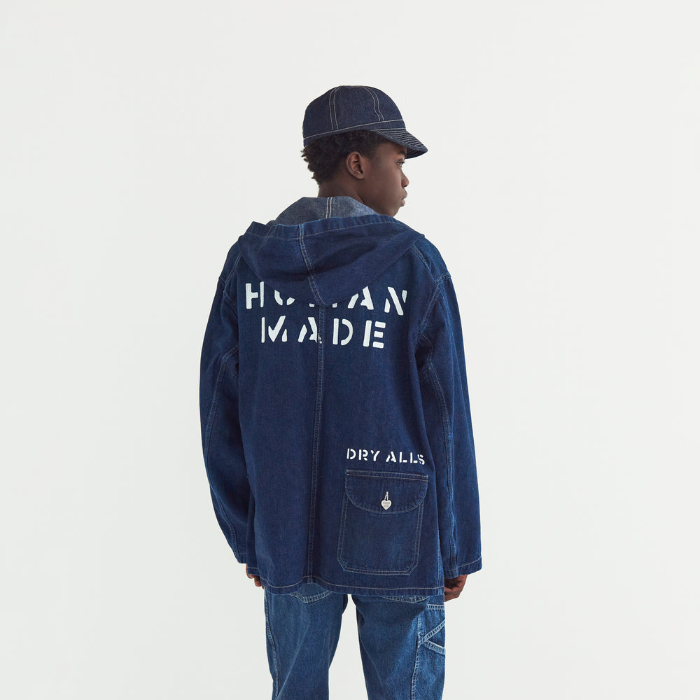 HUMAN MADE DENIM HOODED JACKET