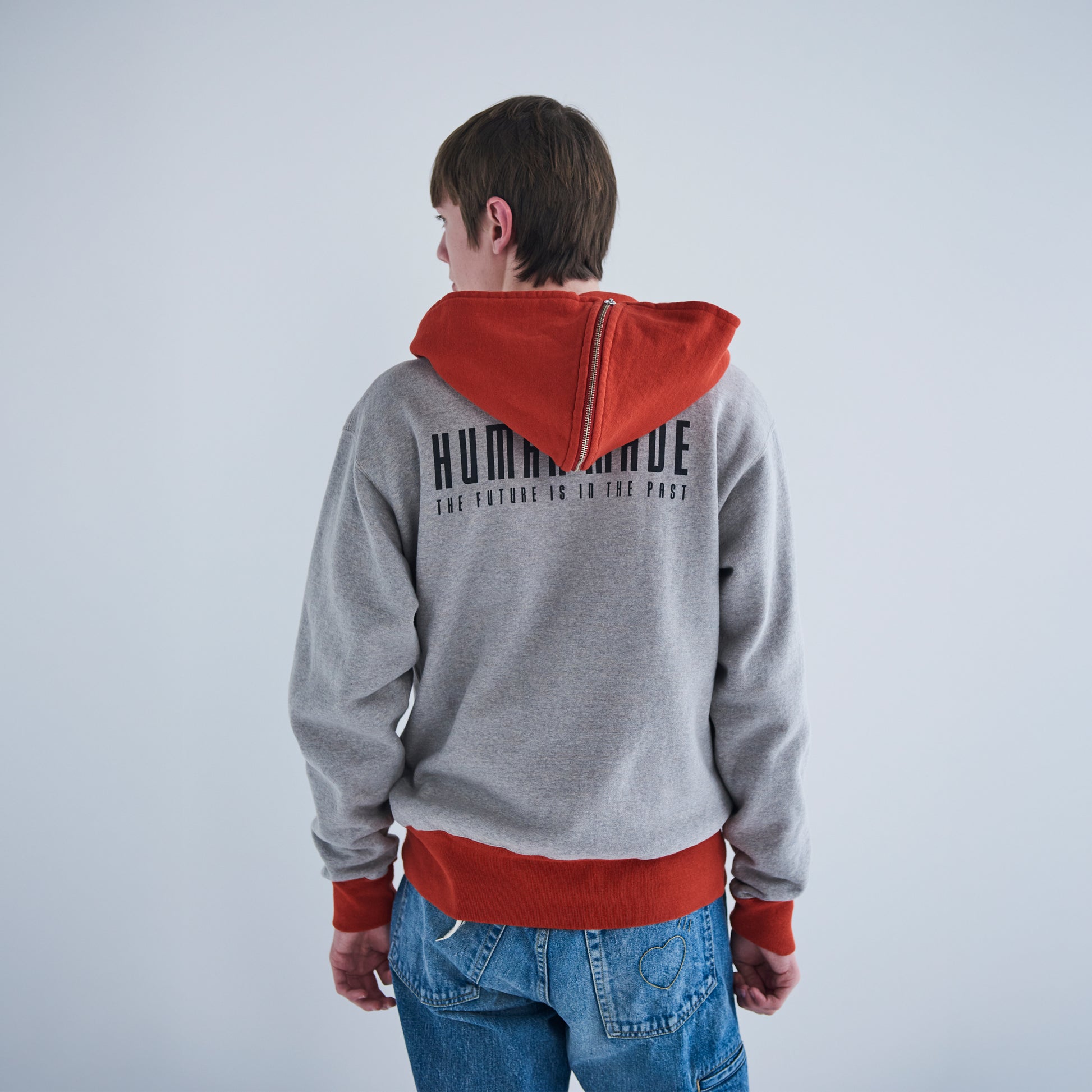 HUMAN MADE HALF-ZIP HOODIE GY-1