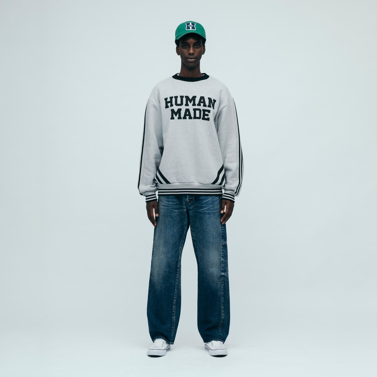 HUMAN MADE ELBOW PATCH SWEATSHIRT GY-1