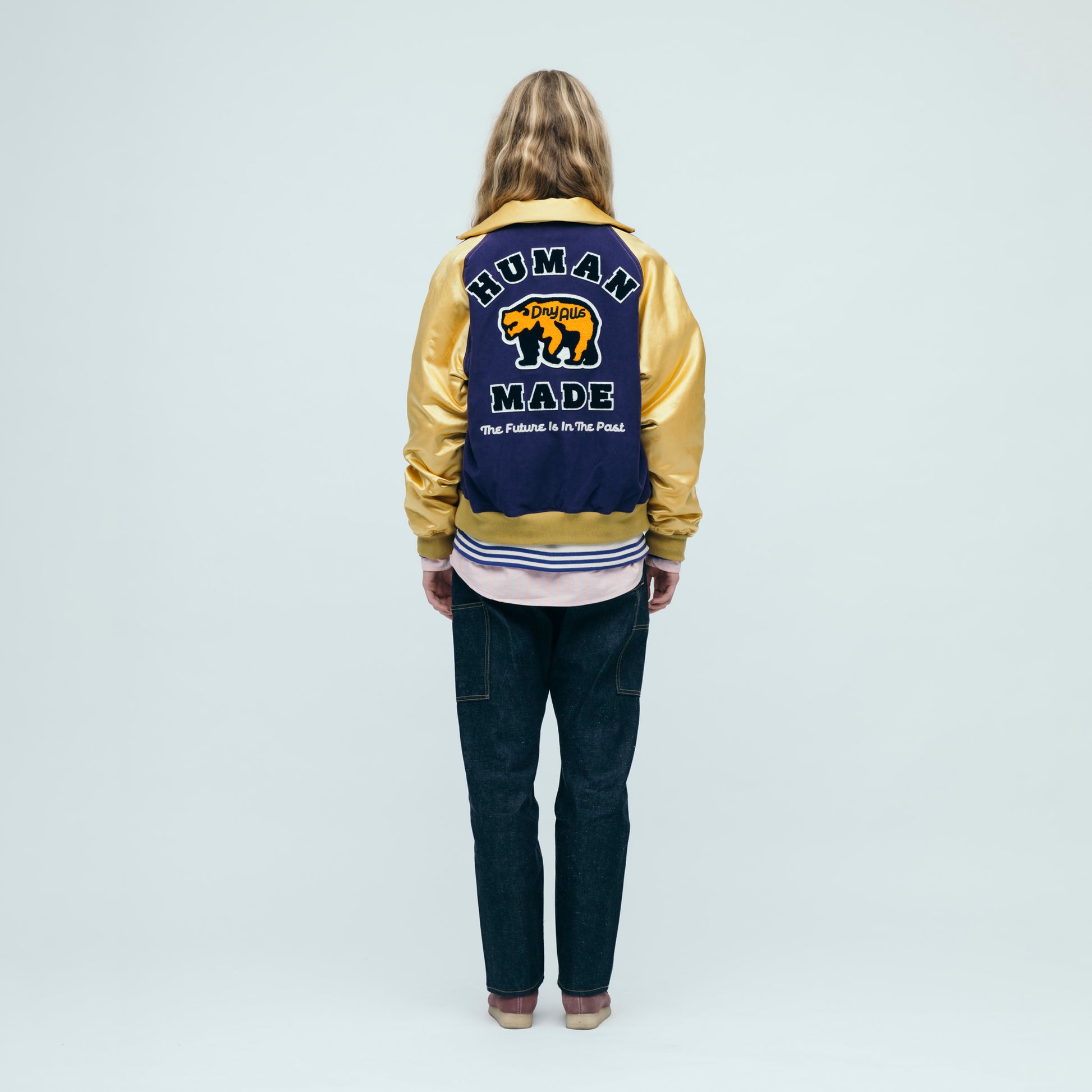 HUMAN MADE SATIN VARSITY JACKET PP-2