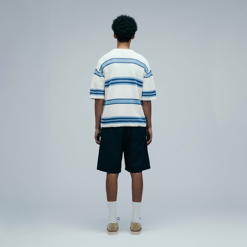 HUMAN MADE STRIPED SS KNIT BL-1